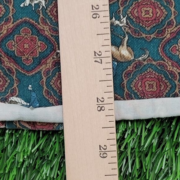 Vintage Boho Hippie Button Shirt Medium 23x28 Green - Picture 6 of 12